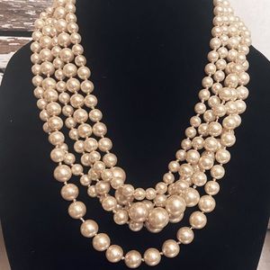 💥J Crew Multi Strand Pearl Necklace| Faux Peals💥